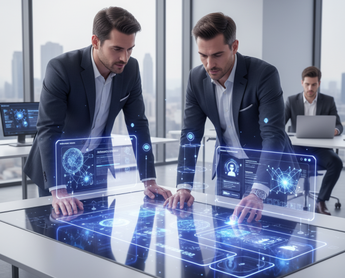 A visual representation of AI-powered training.